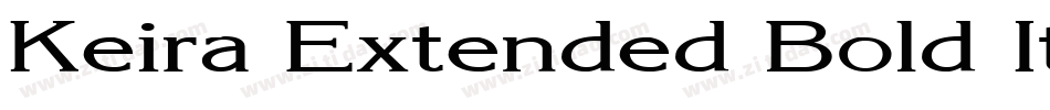 Keira Extended Bold Italic字体转换